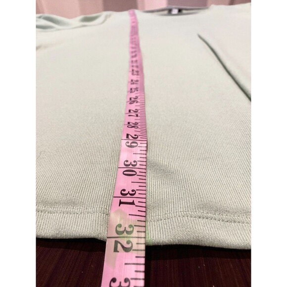 Dia & Co 3X Green V-Neck Soft Tunic Bell 3/4 Sleeves Double Fold Front Fall Chic - Picture 5 of 8